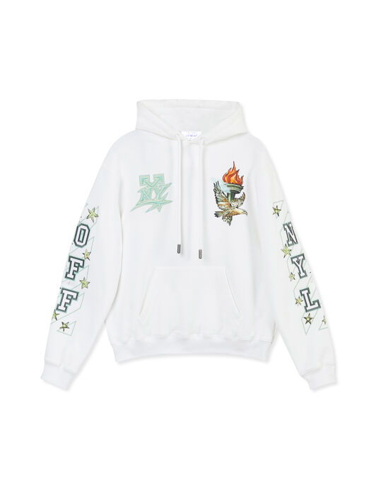OFF WHITE OW x New York Liberty Hoodie WHITE OMBB085G25FLE00S