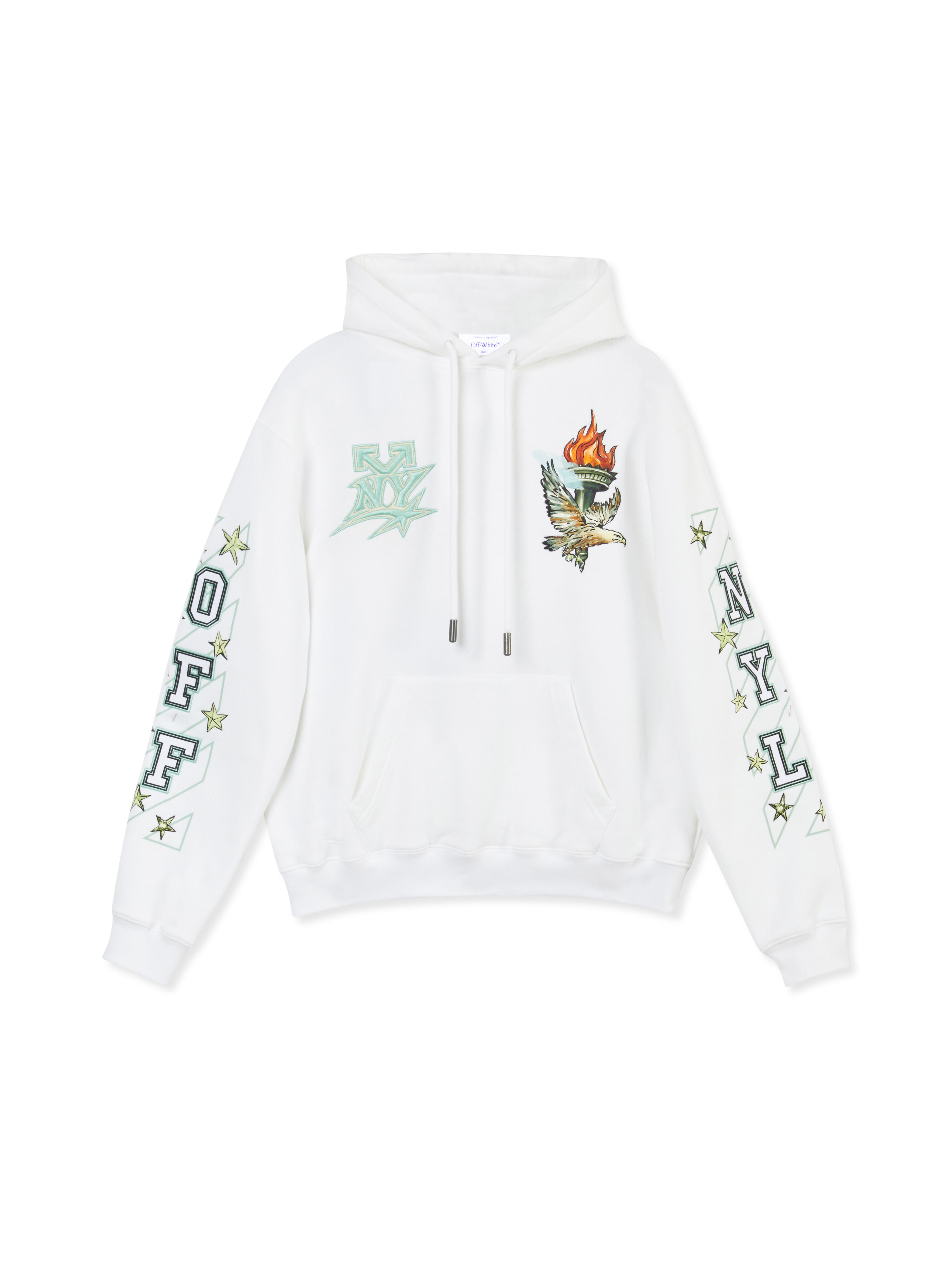 OFF WHITE OW x New York Liberty Hoodie WHITE OMBB085G25FLE00S