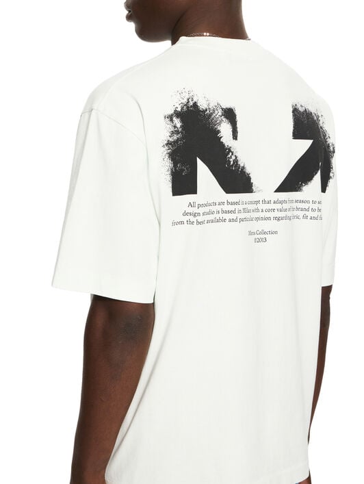 OFF WHITE Half Arrow Skate T-shirt BLUEWASH 44MAA120S26J008