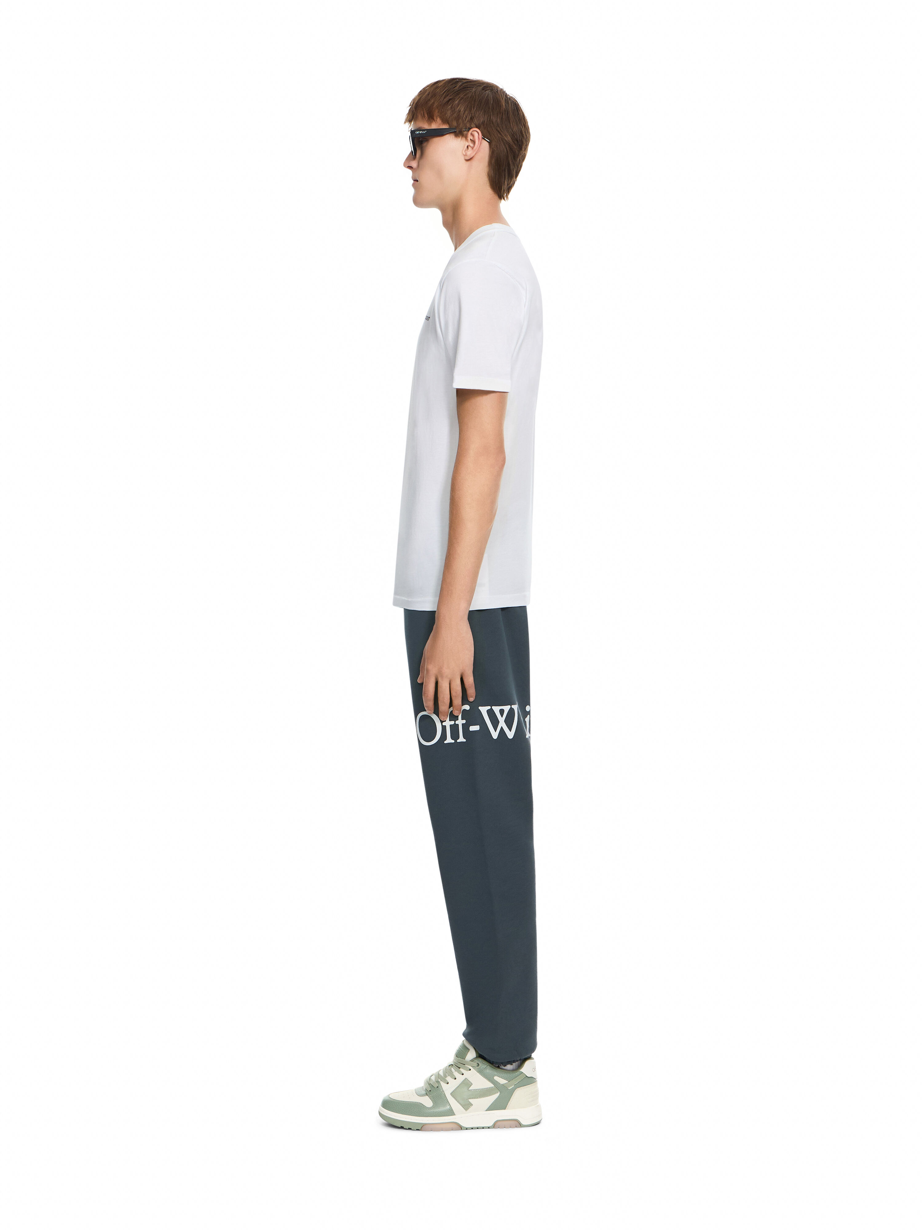 OFF WHITE Logo Quote Short Sleeve T-Shirt WHITE 44MAA16MF26J00L