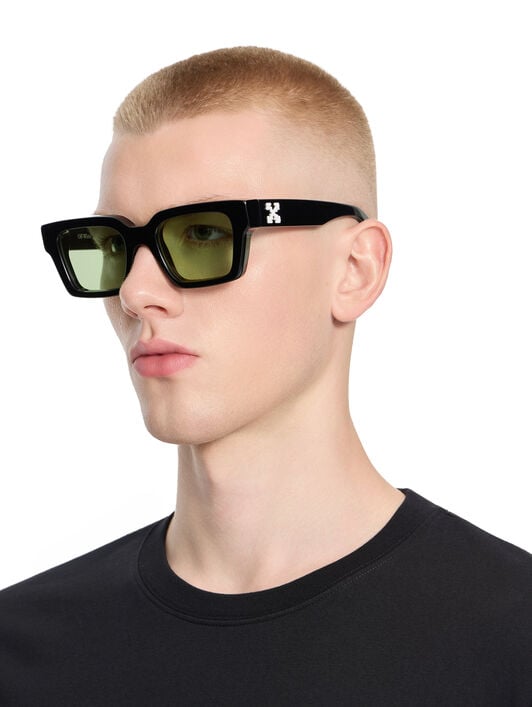 OFF WHITE Virgil L Light Green Lens Sunglasses Shiny silver OW1022105053