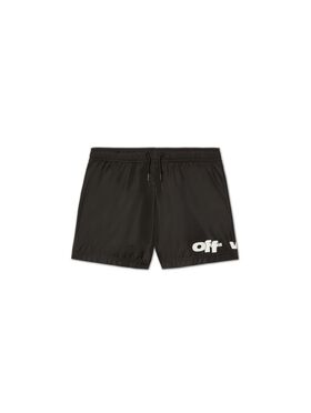 OFF WHITE Off Split Badeshorts SCHWARZ OBFA001S25FAB001