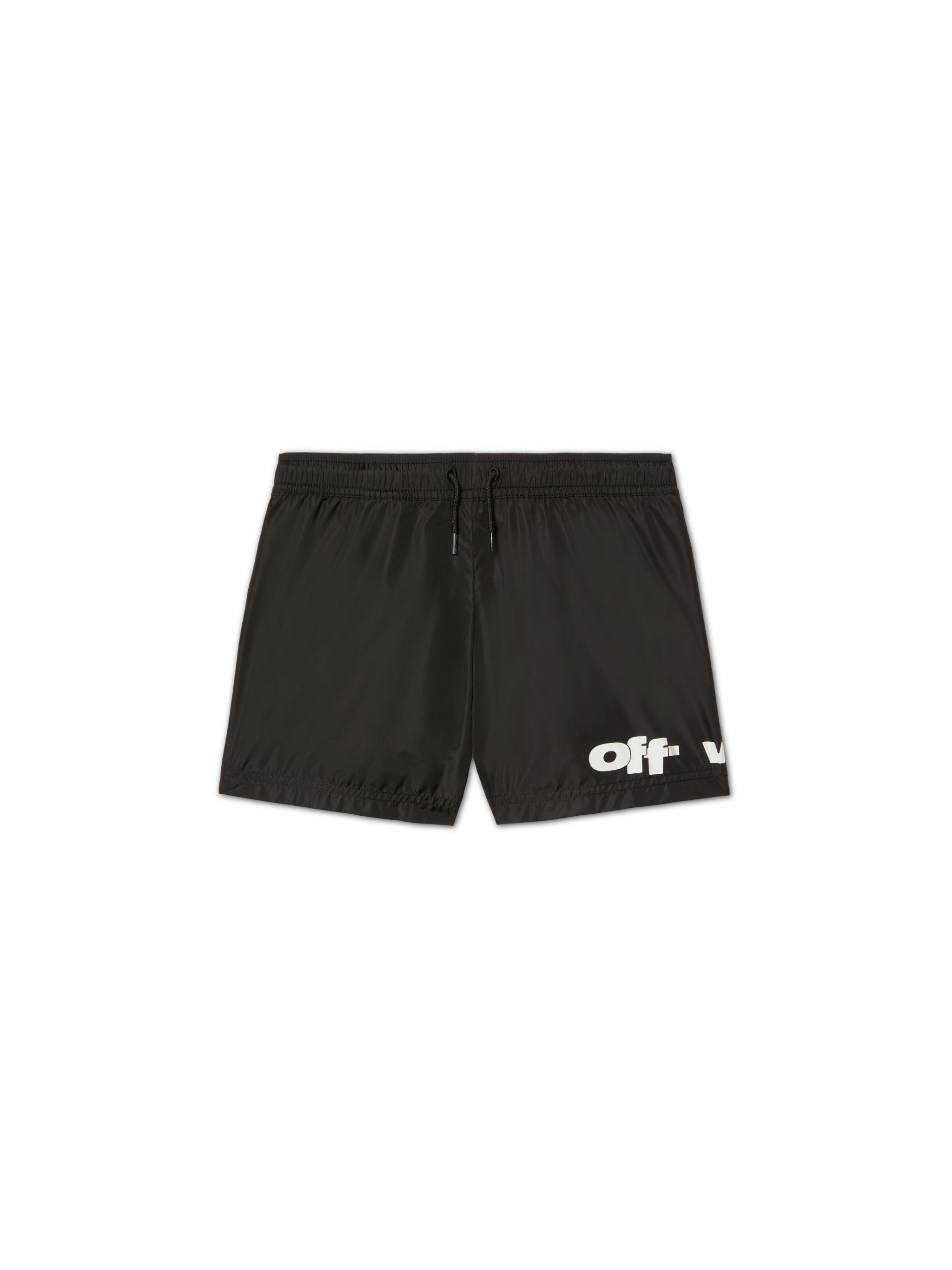 OFF WHITE Off Split Swim Shorts BLACK OBFA001S25FAB001