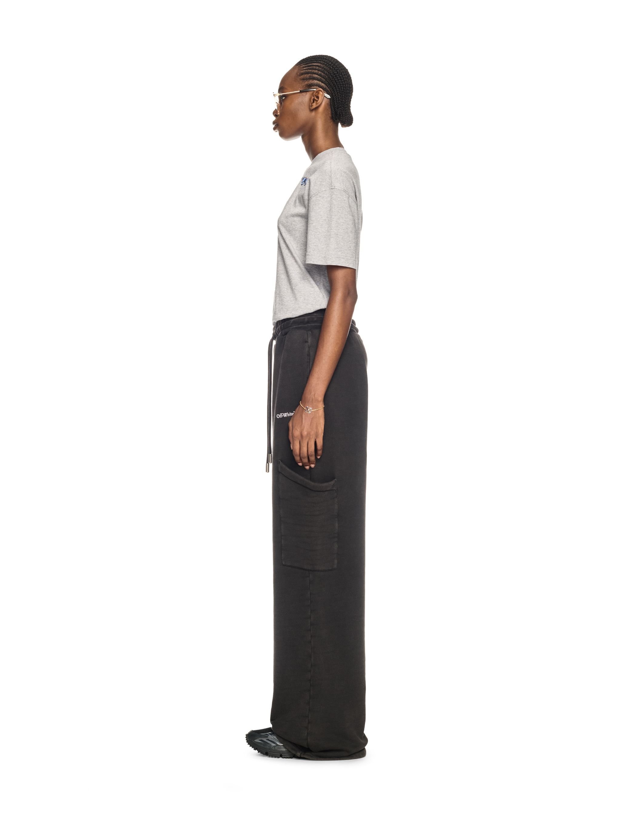 OFF WHITE Black Bookish Cargo Sweatpants BLACK OWCH025S25FLE001