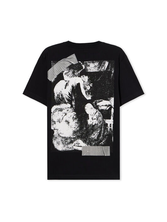 OFF WHITE Cupid Tape Slim T-Shirt BLACK OMAA027F25JER00B
