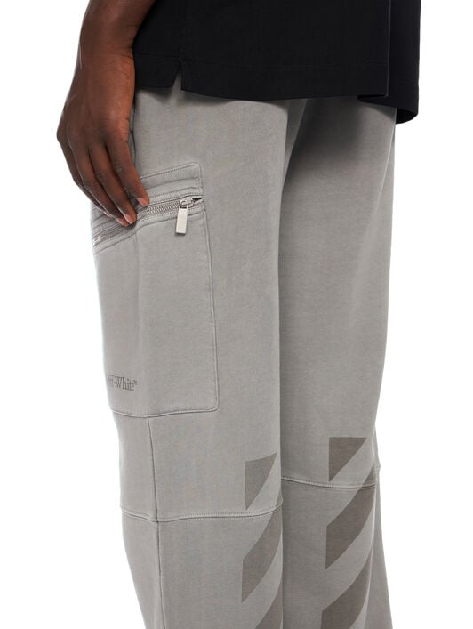 Laundry Diagonal Cargo Sweatpants OFF WHITE Laundry Diagonal Cargo Sweatpants DEGRADÉ BLACK - DEGRADÉ BLACK OMCH059F25FLE003