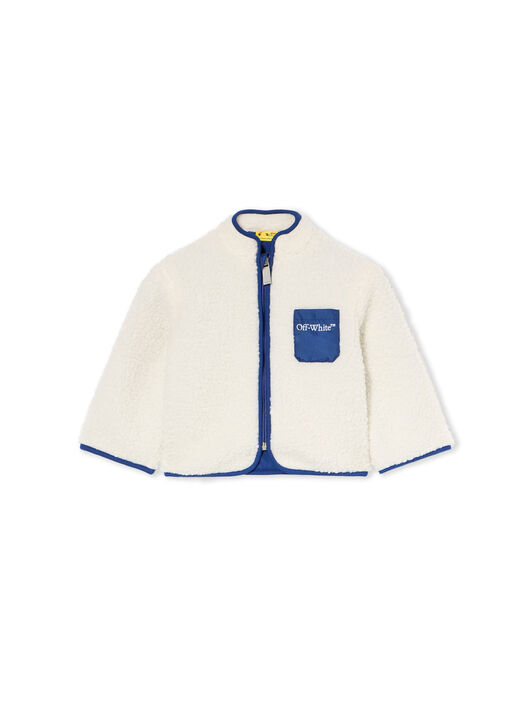 OFF WHITE Bookish Teddy Jacket OFF WHITE - BLUE OB7X003F25FAB001