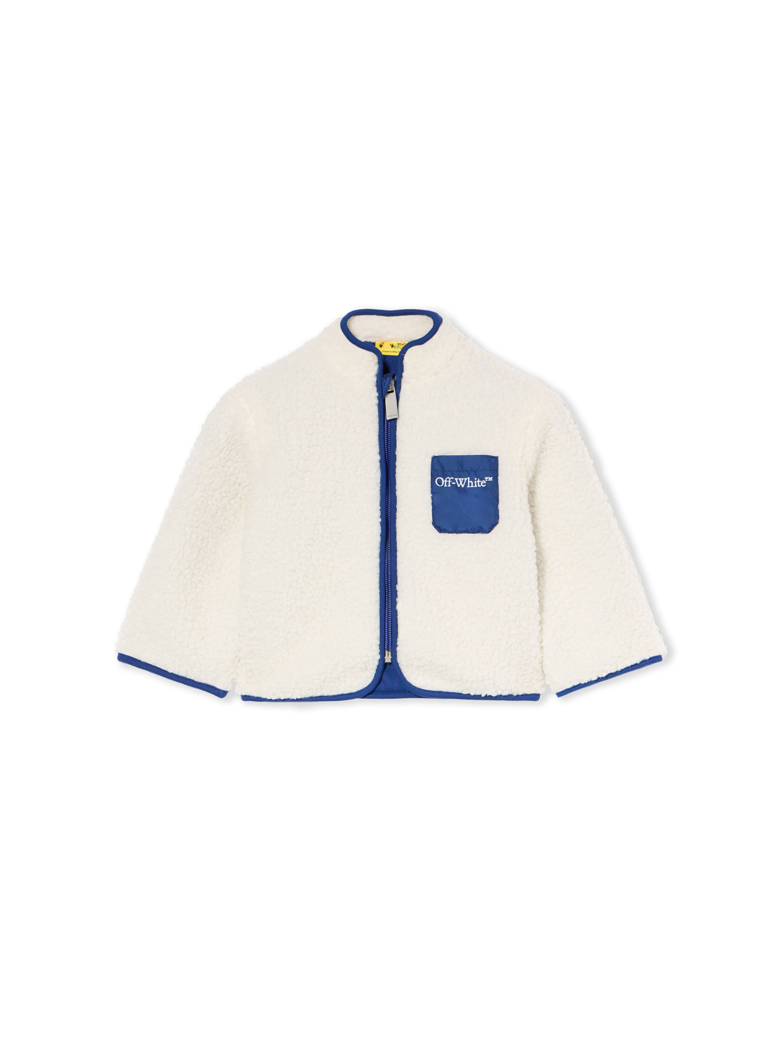 OFF WHITE Bookish Teddy Jacket OFF WHITE - BLUE OB7X003F25FAB001