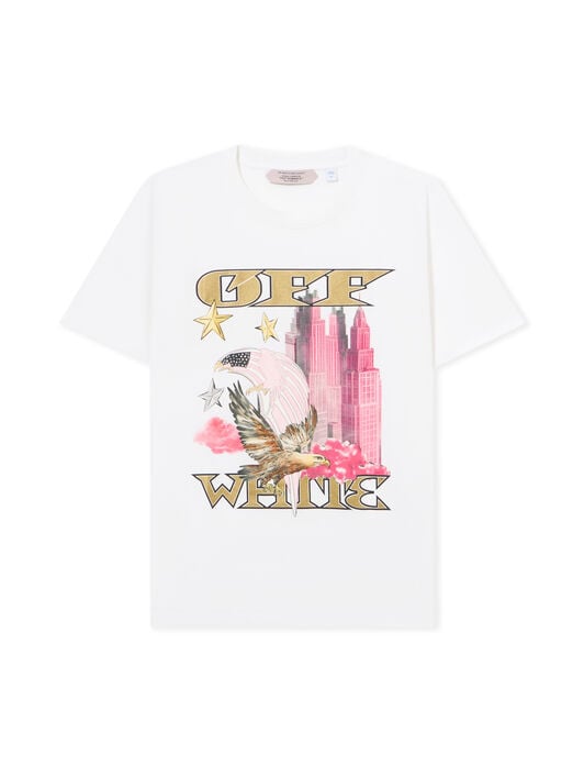 OFF WHITE All-over Frame Slim T-shirt WHITE 44MAA027Z26J001