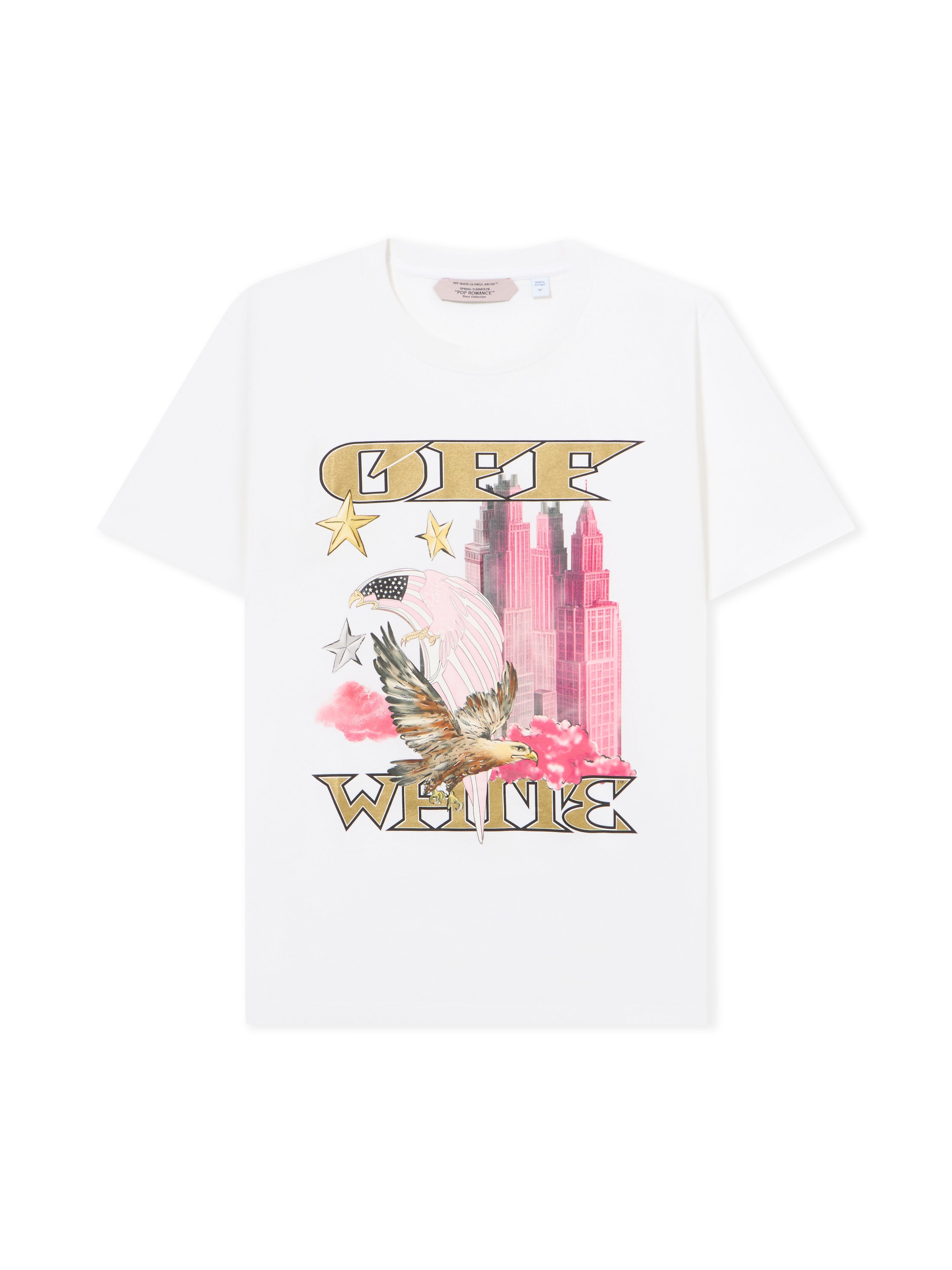 OFF WHITE All-over Frame Slim T-shirt WHITE 44MAA027Z26J001