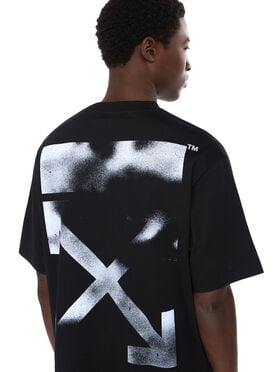 OFF WHITE Stencil Arrow Skate Logo T-Shirt BLACK - CLOUDY OMAA120F25JER00D