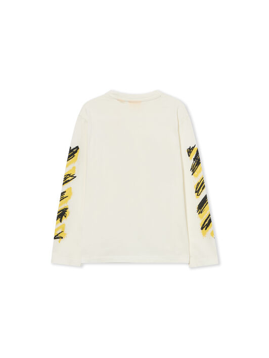 OFF WHITE Diag Spray Tee L/S WHITE 44BAB001S26J002