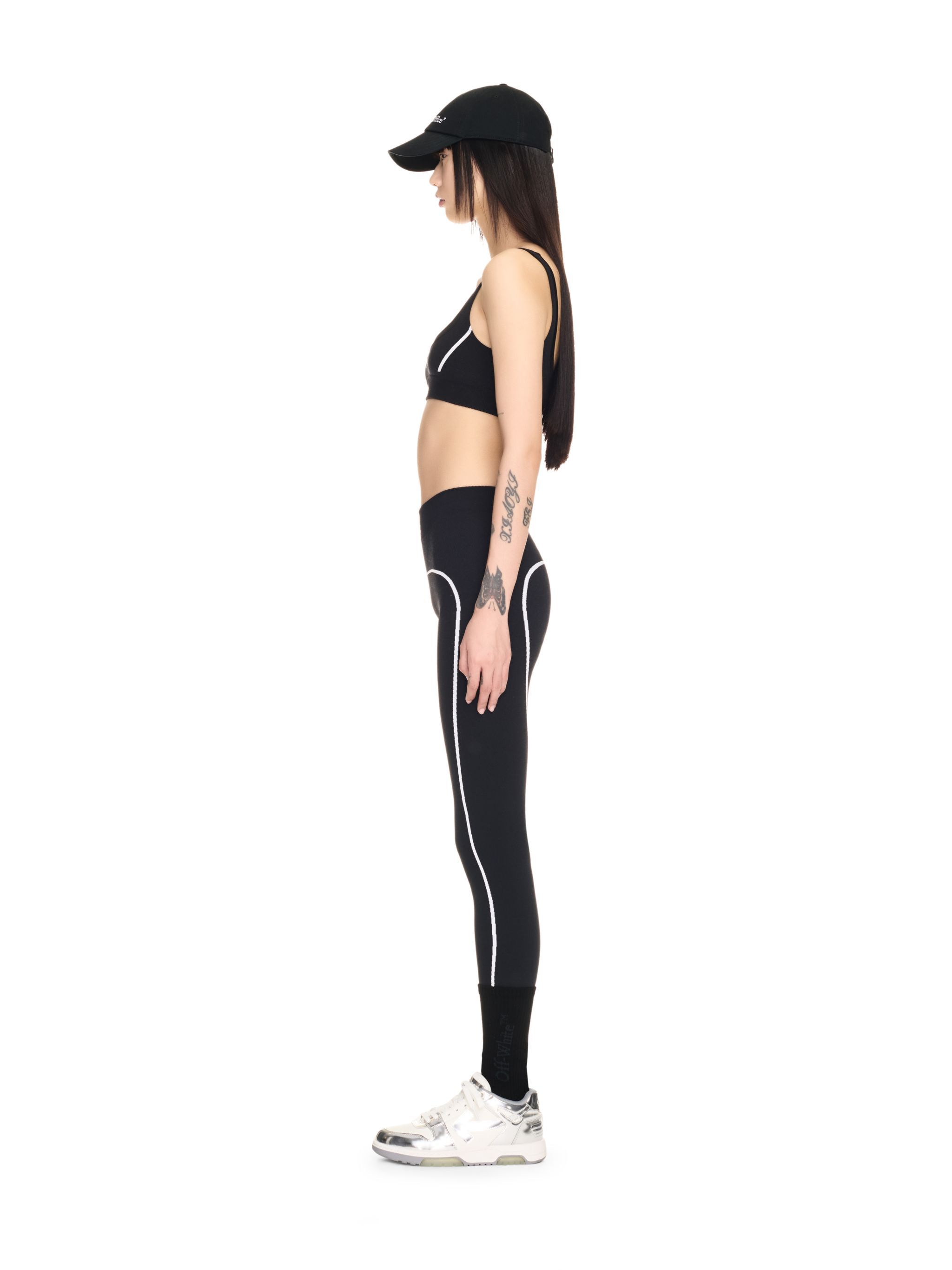 OFF WHITE Leggings Neri Senza Cuciture Con Logo Off NERO OWVV015C99KNI002
