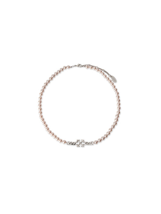OFF WHITE Arrow Pearl Full Necklace GOLD OWOB142S26MET001