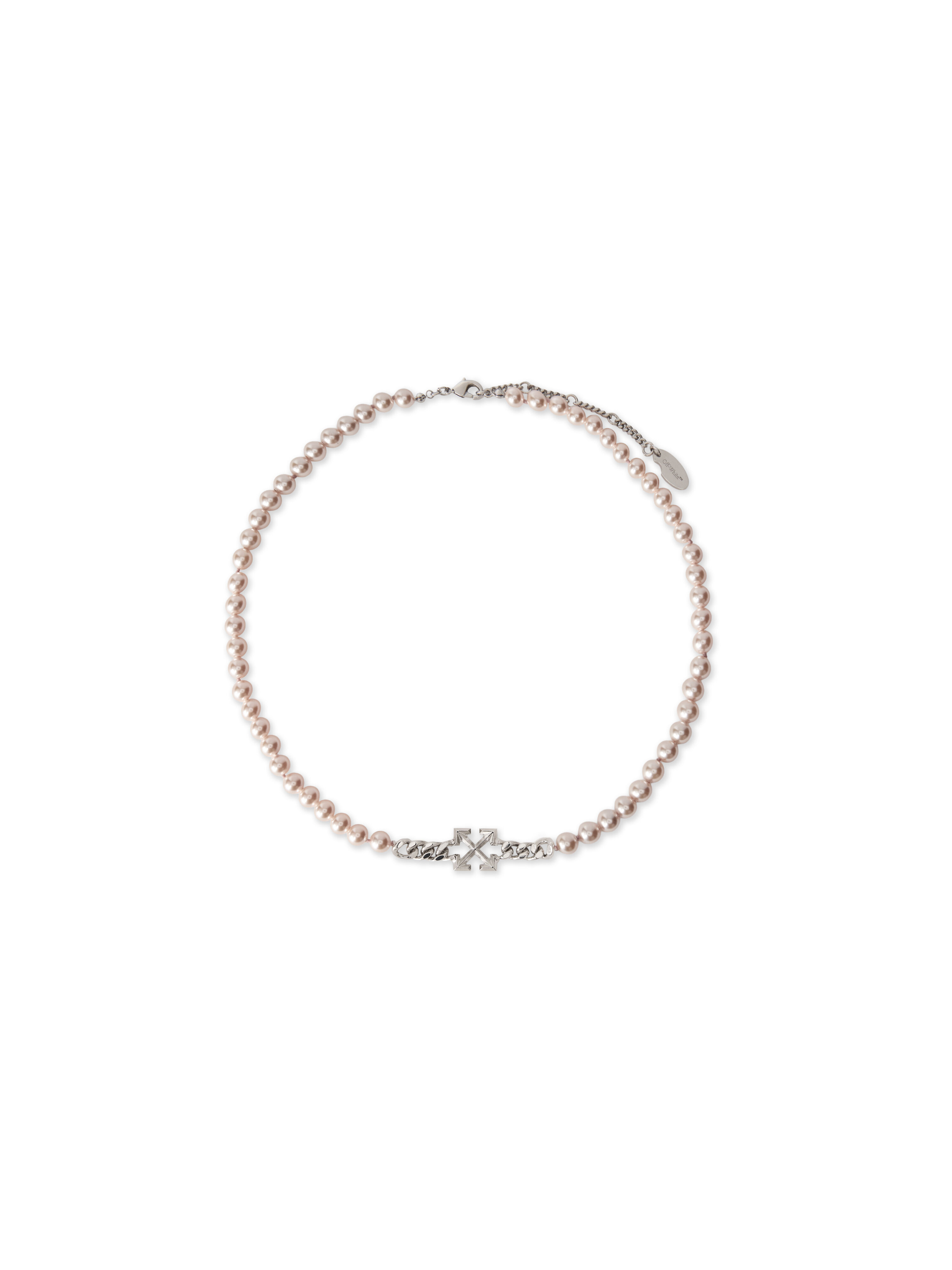OFF WHITE Arrow Pearl Full Necklace GOLD OWOB142S26MET001