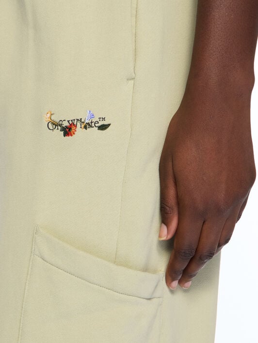 Bookish Flowers Cargo Sweatpants OFF WHITE Bookish Flowers Cargo Sweatpants ALFALFA-BLACK OWCH025F25FLE001