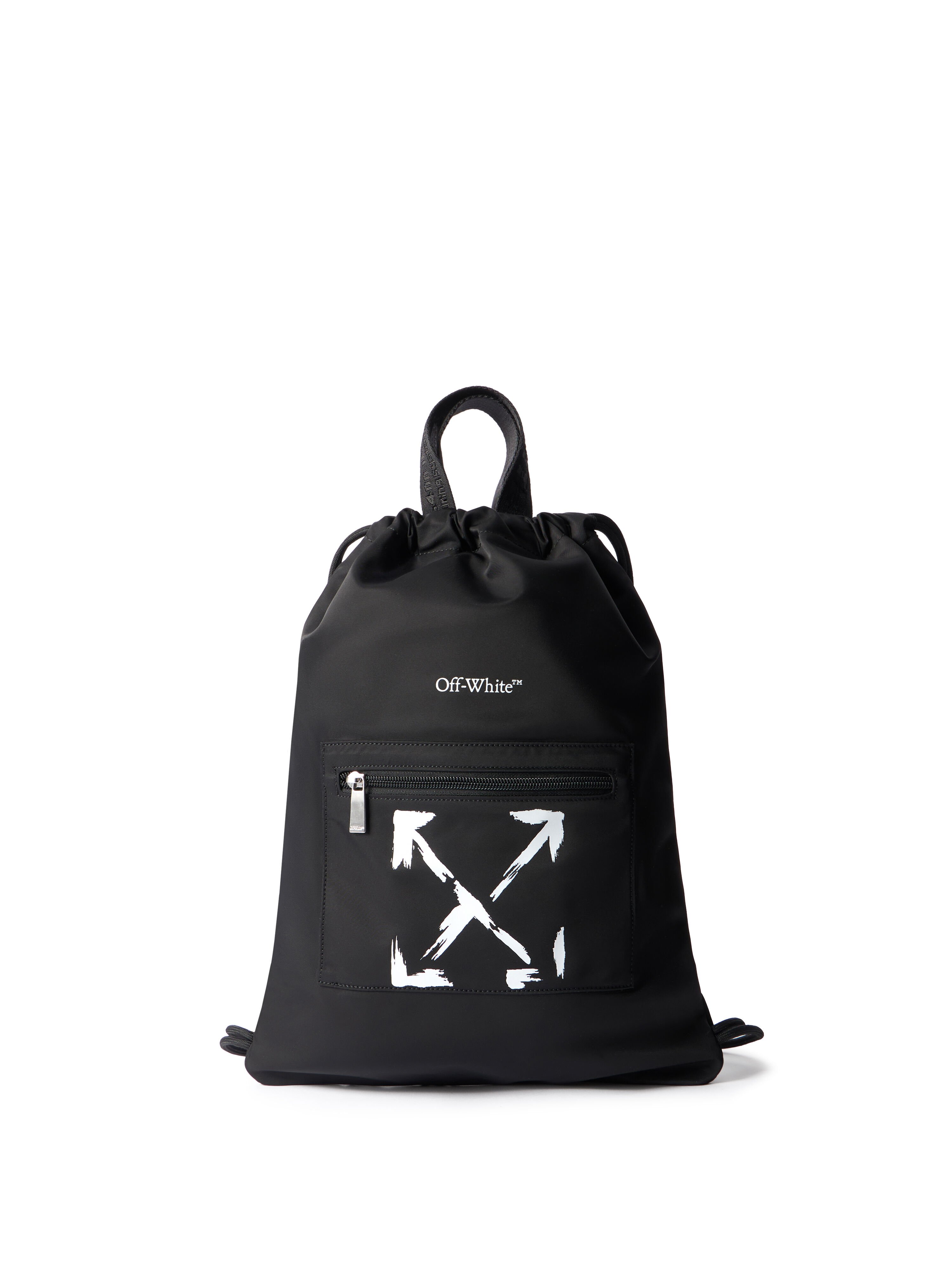 OFF WHITE Arrow Paint Drawstring BLACK OBNB005S26FAB001