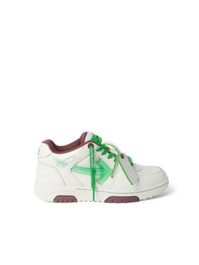 OFF WHITE Out Of Office Bubble Arrow Sneakers WHITE - LIGHT GREEN OMIA189S26LEA009