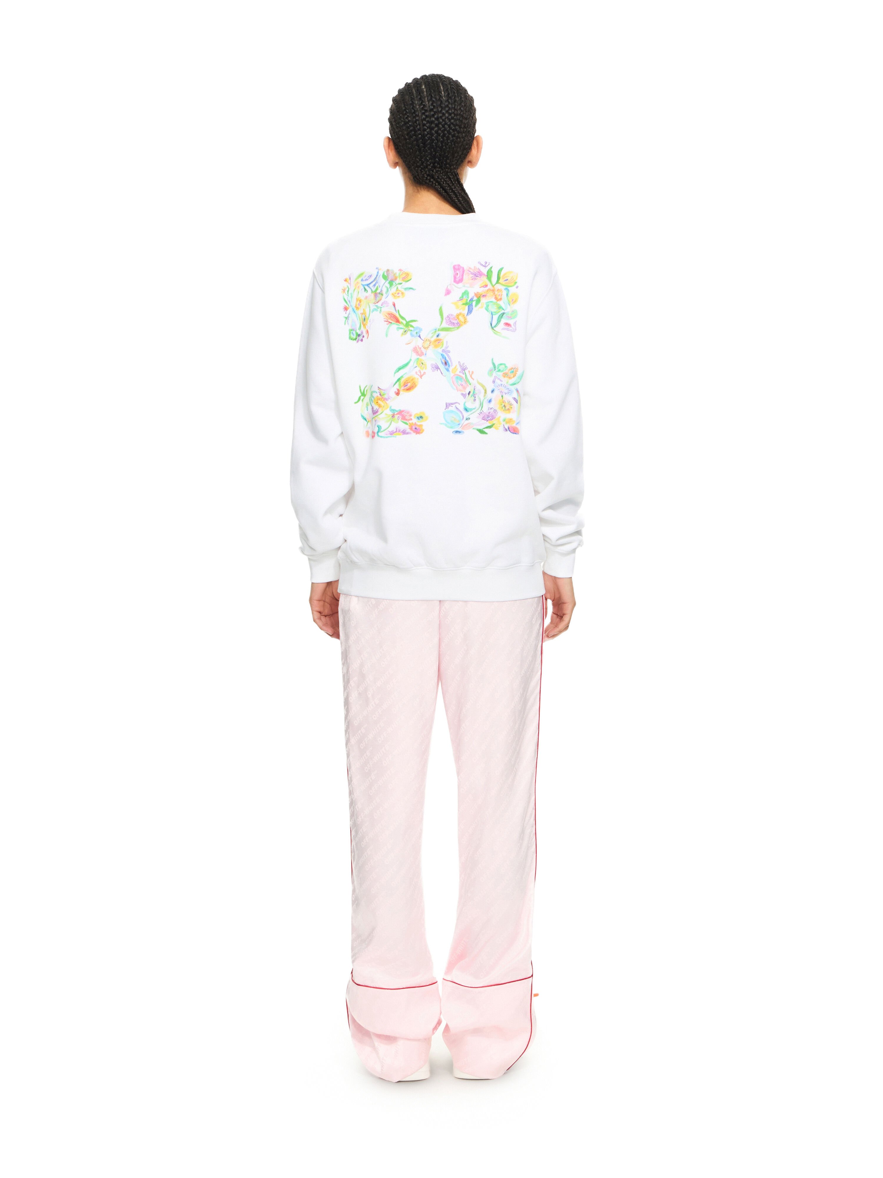 OFF WHITE Arrow Glowing Flower Reg Crew White-Night Sky 2BA055S26FLE002