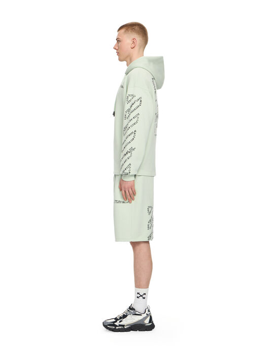 OFF WHITE Type Arrow Diag Loose Hoodie FADE OUT MINT 44MBB12MS26F006