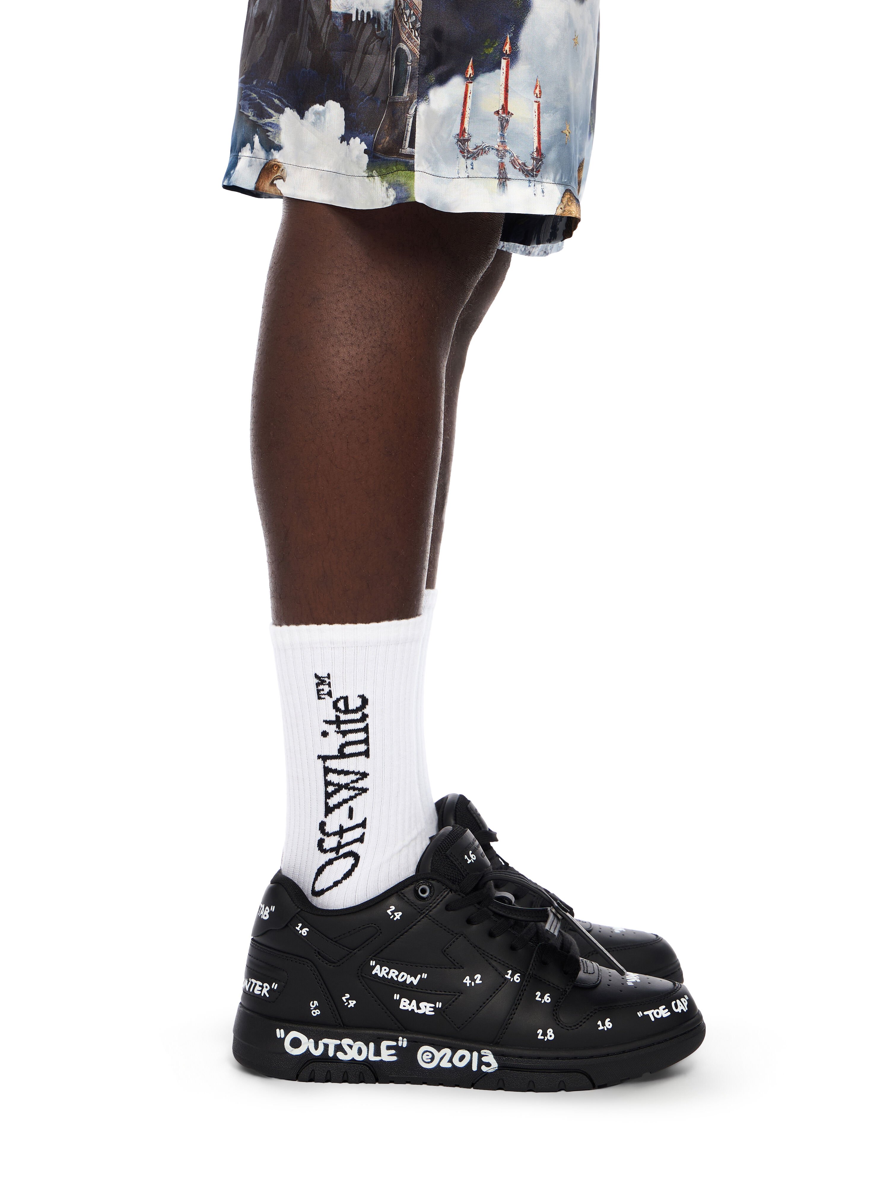 OFF WHITE Out Of Office Sneakers BLACK - WHITE OMIA189F25LEA007
