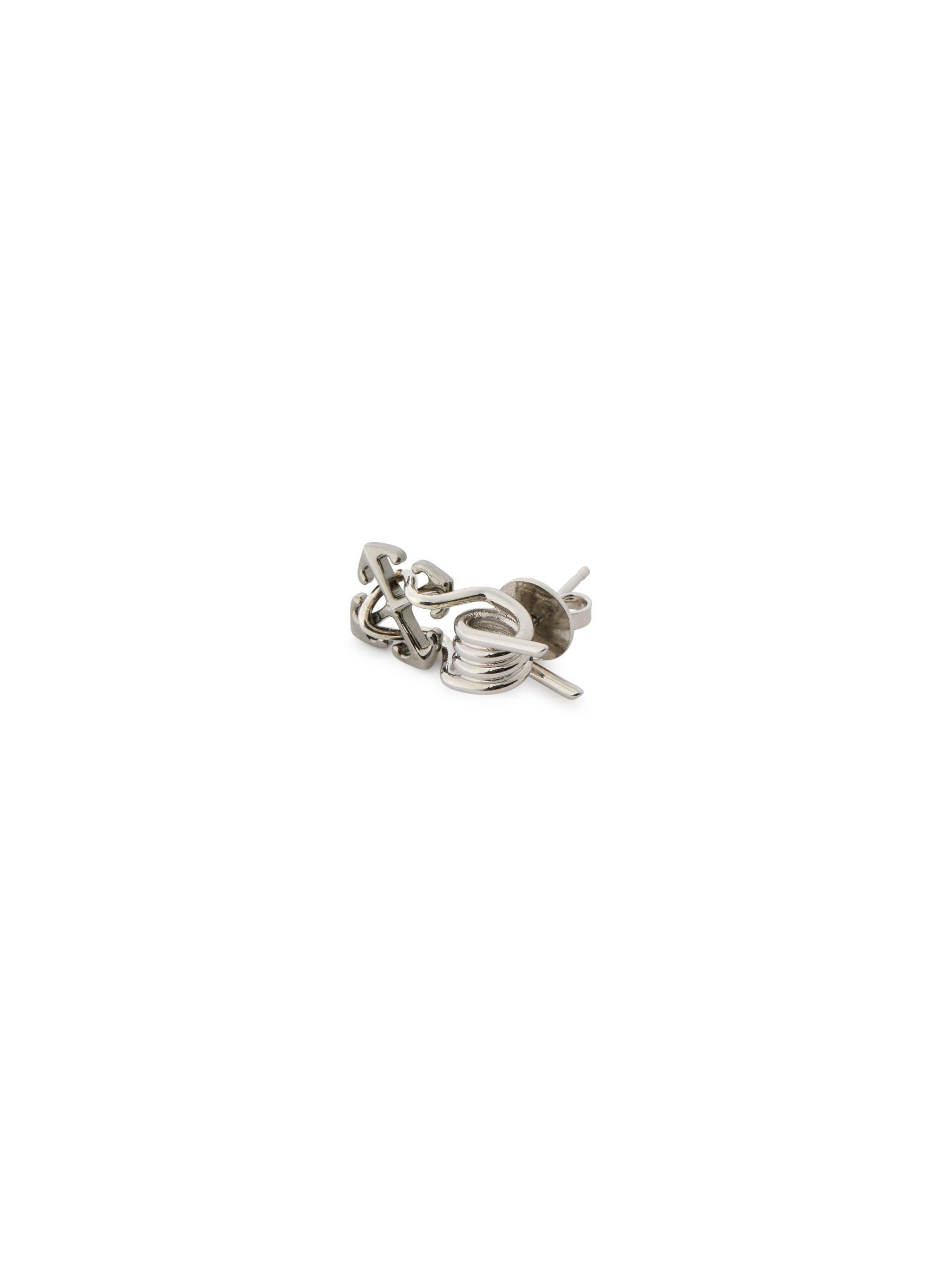 OFF WHITE Orecchino Singolo Con Motivo Barbed Wire ARGENTO OMOD11GS25MET001