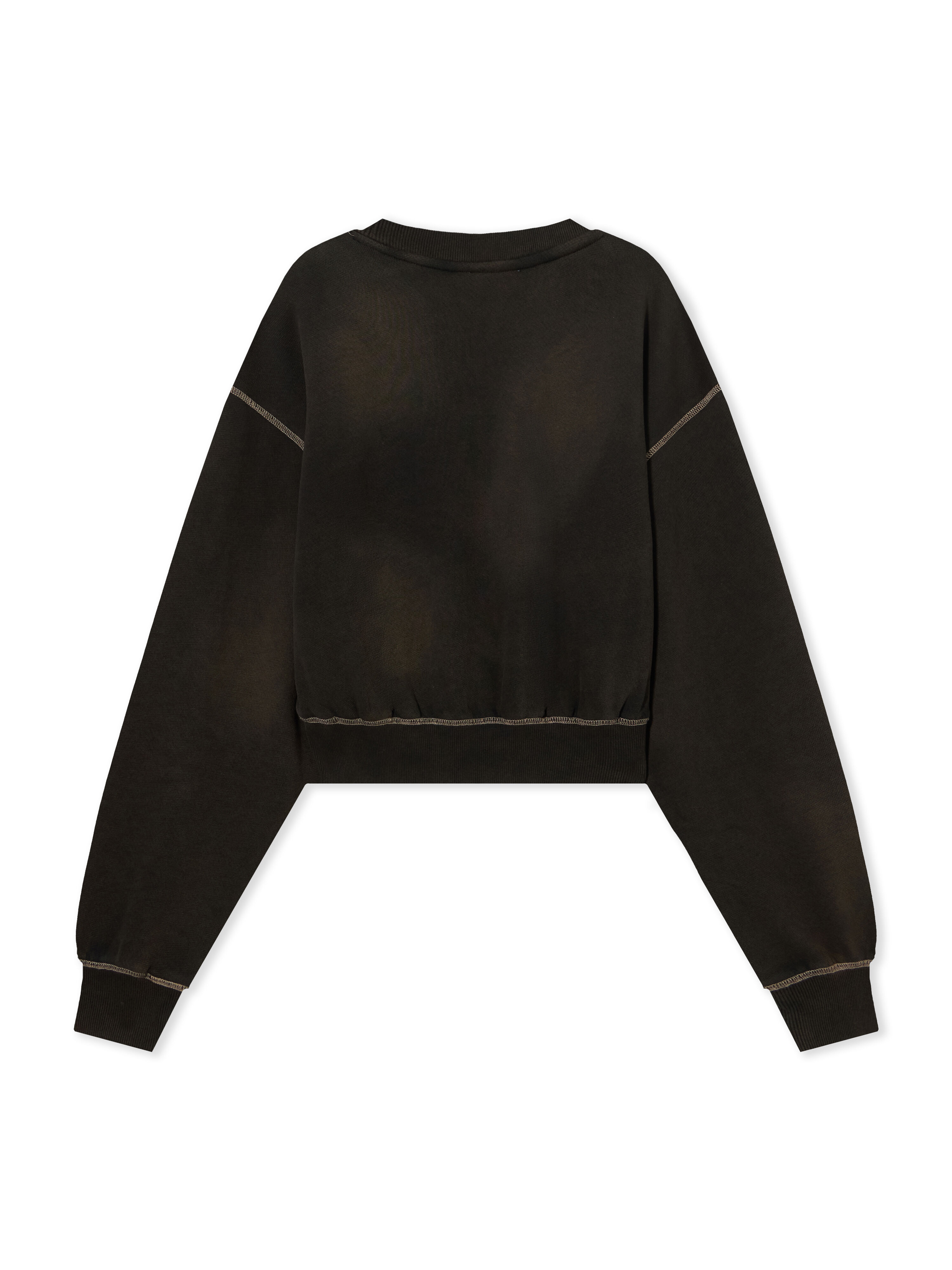 L/AB Crop Crewneck Sweatshirt LAB L/AB Crop Crewneck Sweatshirt Black Night LABF2639B00007T