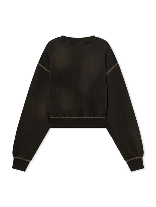 L/AB Crop Crewneck Sweatshirt LAB L/AB Crop Crewneck Sweatshirt Black Night LABF2639B00007T
