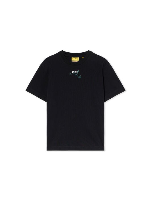 Diagonal Splat T-Shirt OFF WHITE Diagonal Splat T-Shirt BLACK - TEAL OBAA002F25JER00A