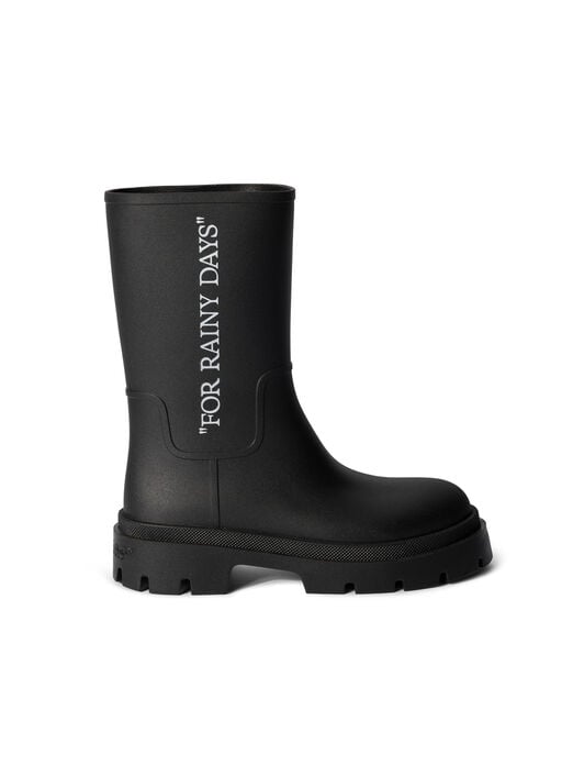 OFF WHITE Reboot Rainy Days Boots BLACK - WHITE OMIE00BC99MAT001
