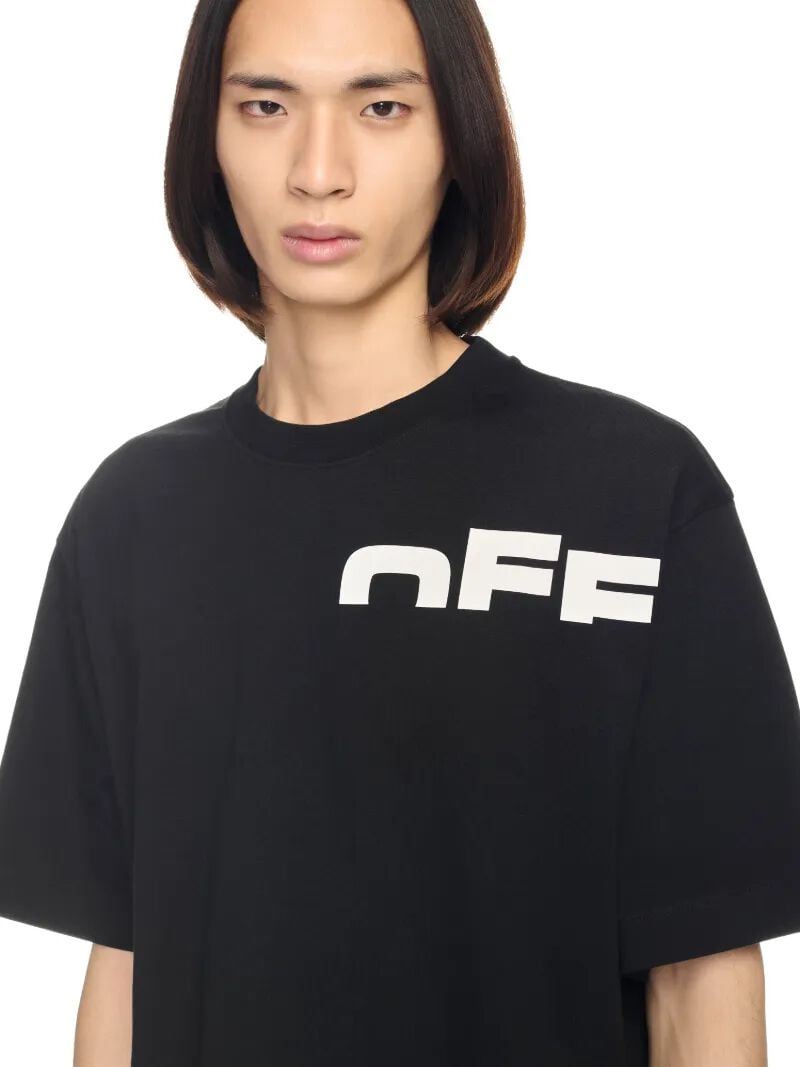 OFF WHITE Black Off Split T-Shirt BLACK OMAA120S25JER00B