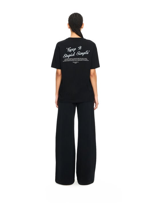 OFF WHITE Kiss Quote Reg Tee Black-White 2AA089S26JER007