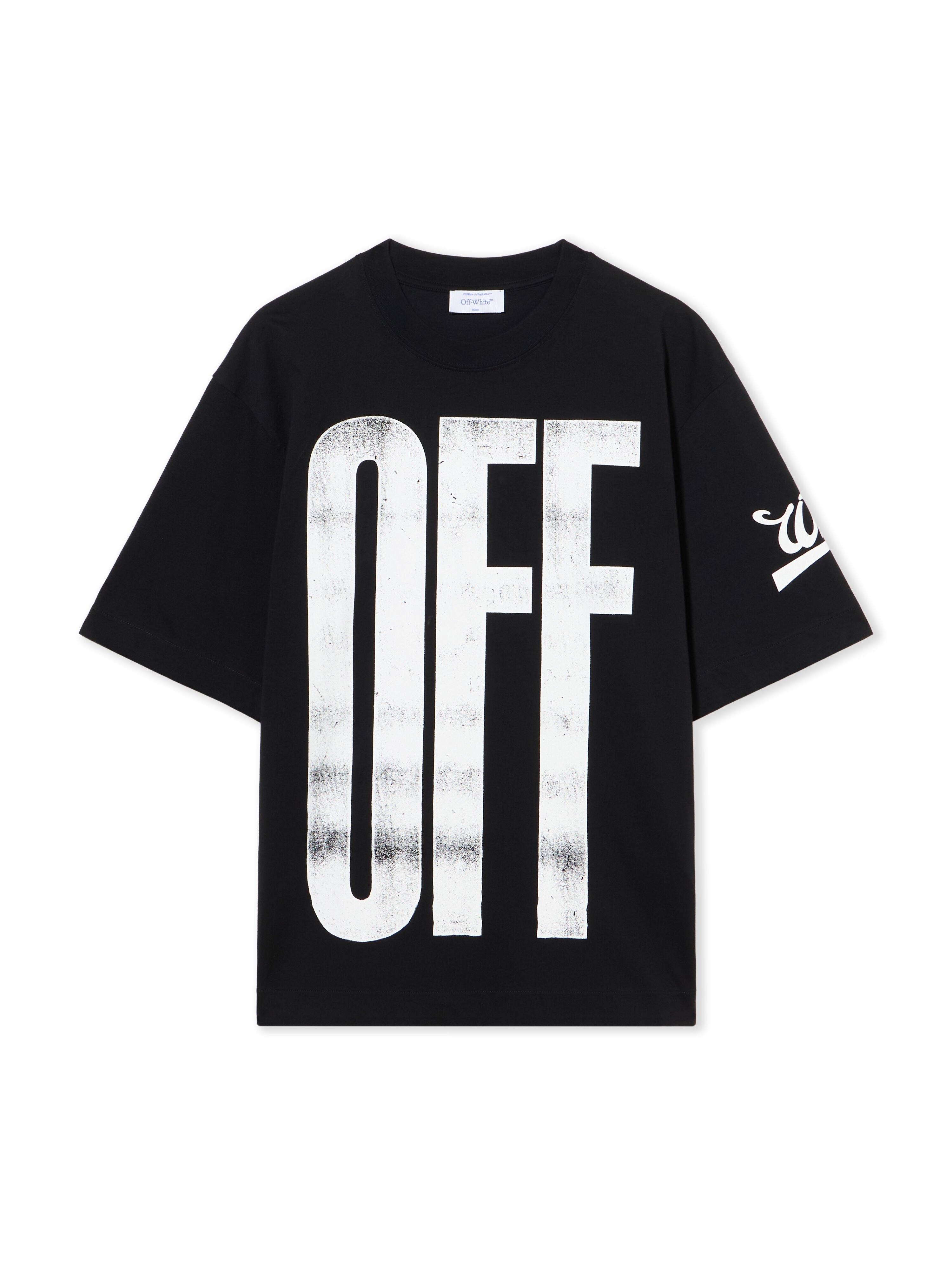 OFF WHITE Big Off Diagonal Skate Logo T-Shirt BLACK - WHITE OMAA120F25JER00L