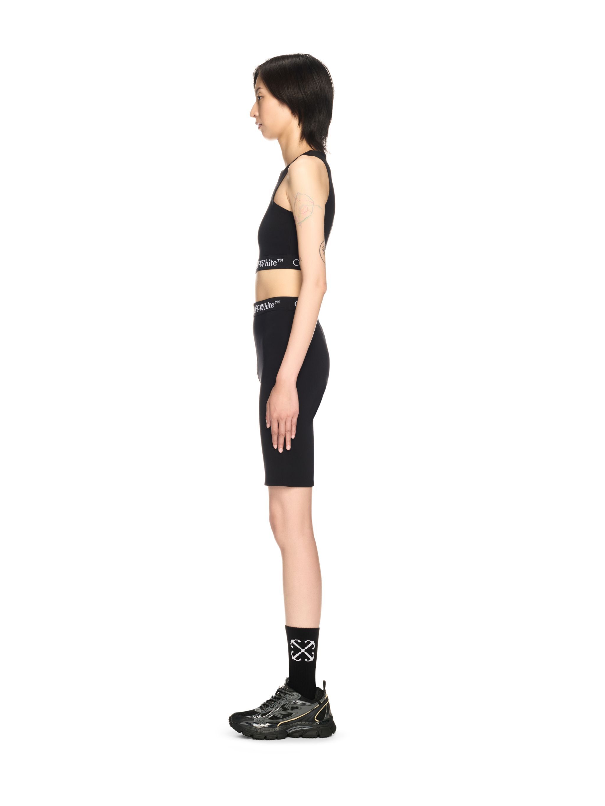 OFF WHITE Black Logo Band Zip Rowing Top BLACK OWVO056S25JER001