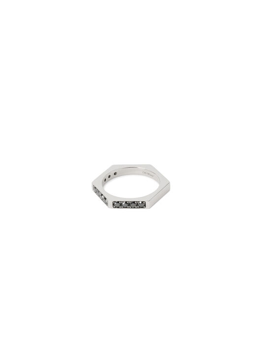 Hex Nut Diamond Ring OFF WHITE Hex Nut Diamond Ring STERLING SILVER C07039