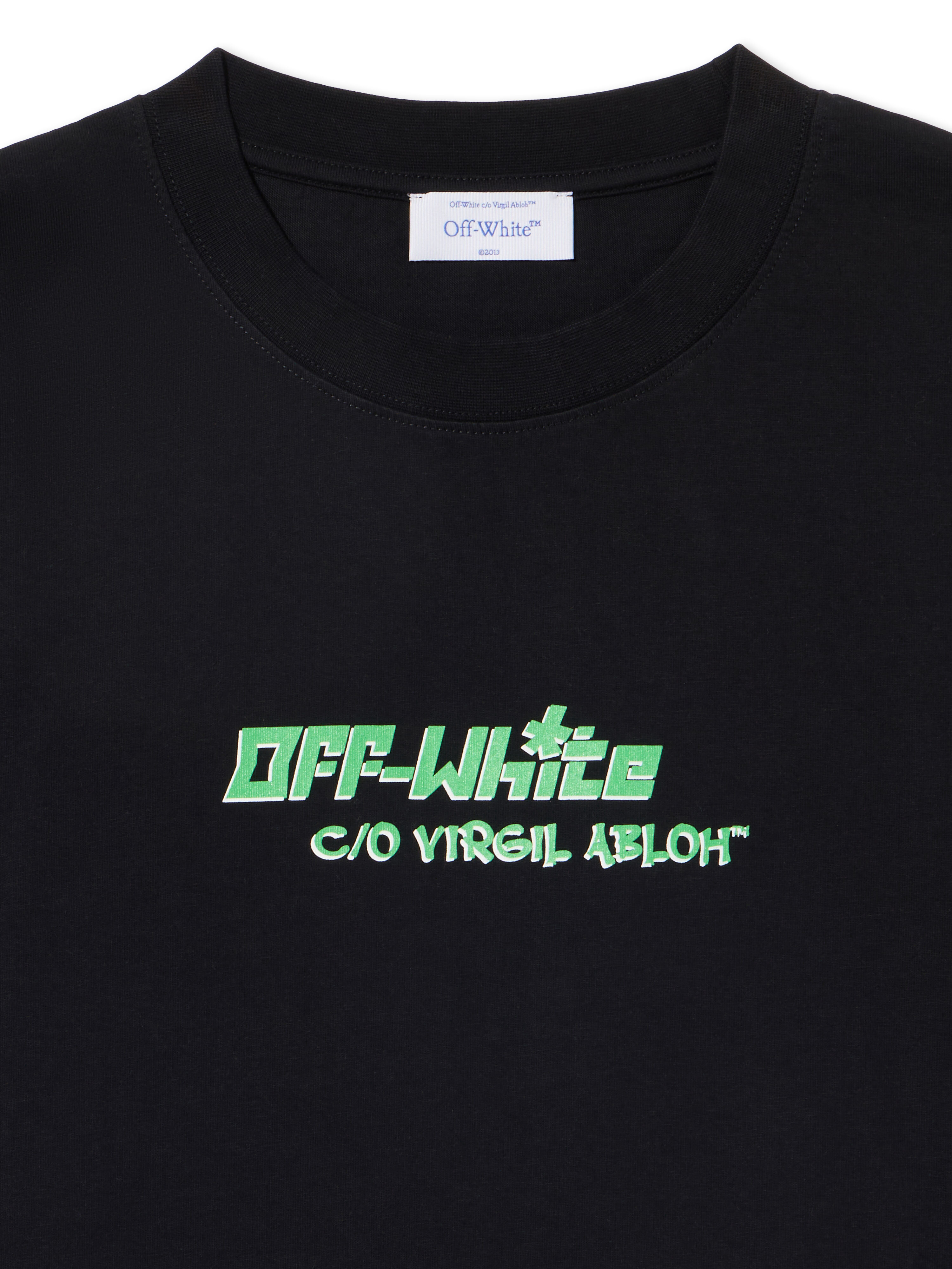 OFF WHITE Barber 2 T-Shirt BLACK - WHITE OMAA027S25JER006