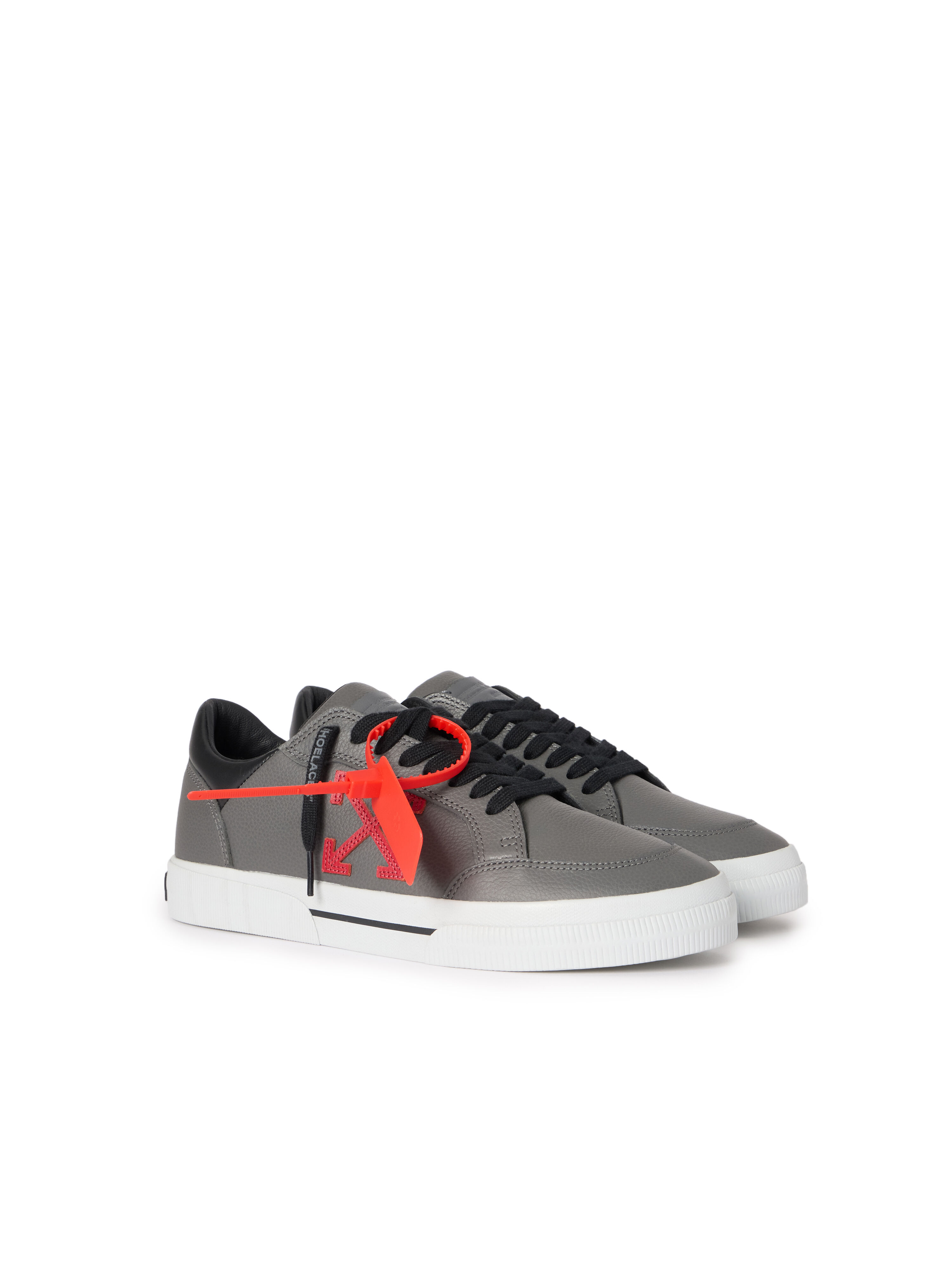 OFF WHITE Vulcanized Low Sneakers MEDIUM GREY - HAUTE RED OMIA293S26LEA001
