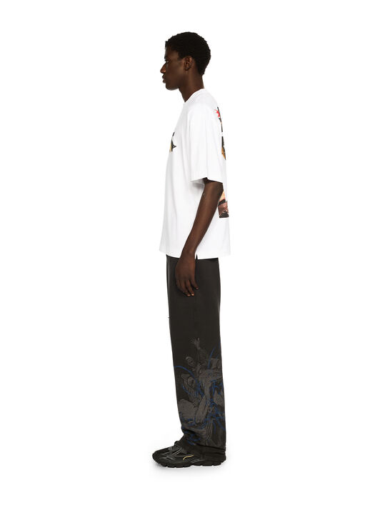 OFF WHITE Paint Arrow Skate Logo Tee WHITE - BLACK OMAA120F25JER00U