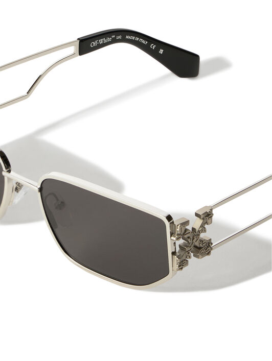 OFF WHITE Allen Dark Grey Lens Sunglasses Shiny Gold OW1027720760