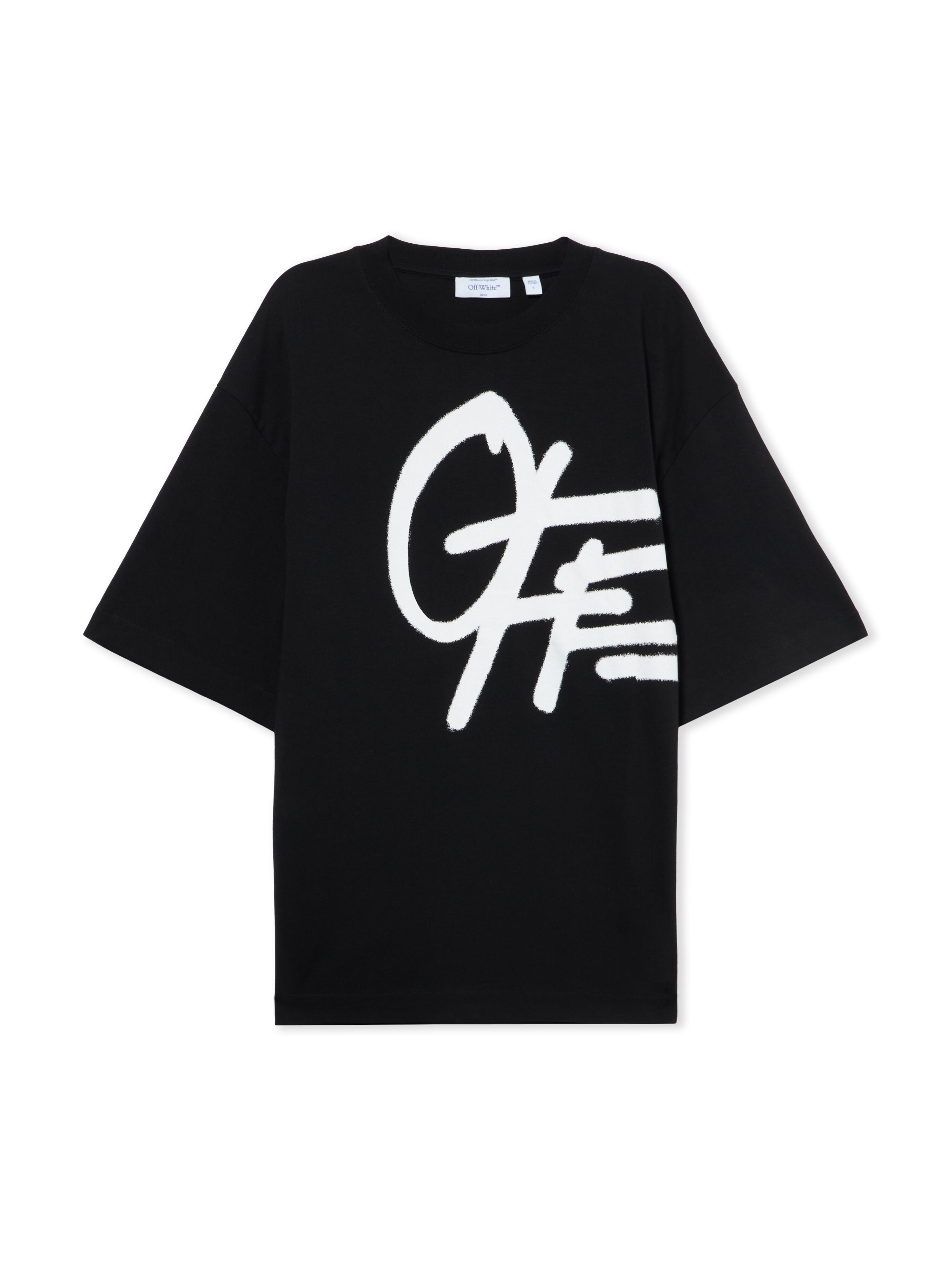 OFF WHITE Spray Logo Skate T-shirt BLACK 44MAA120S26J00L