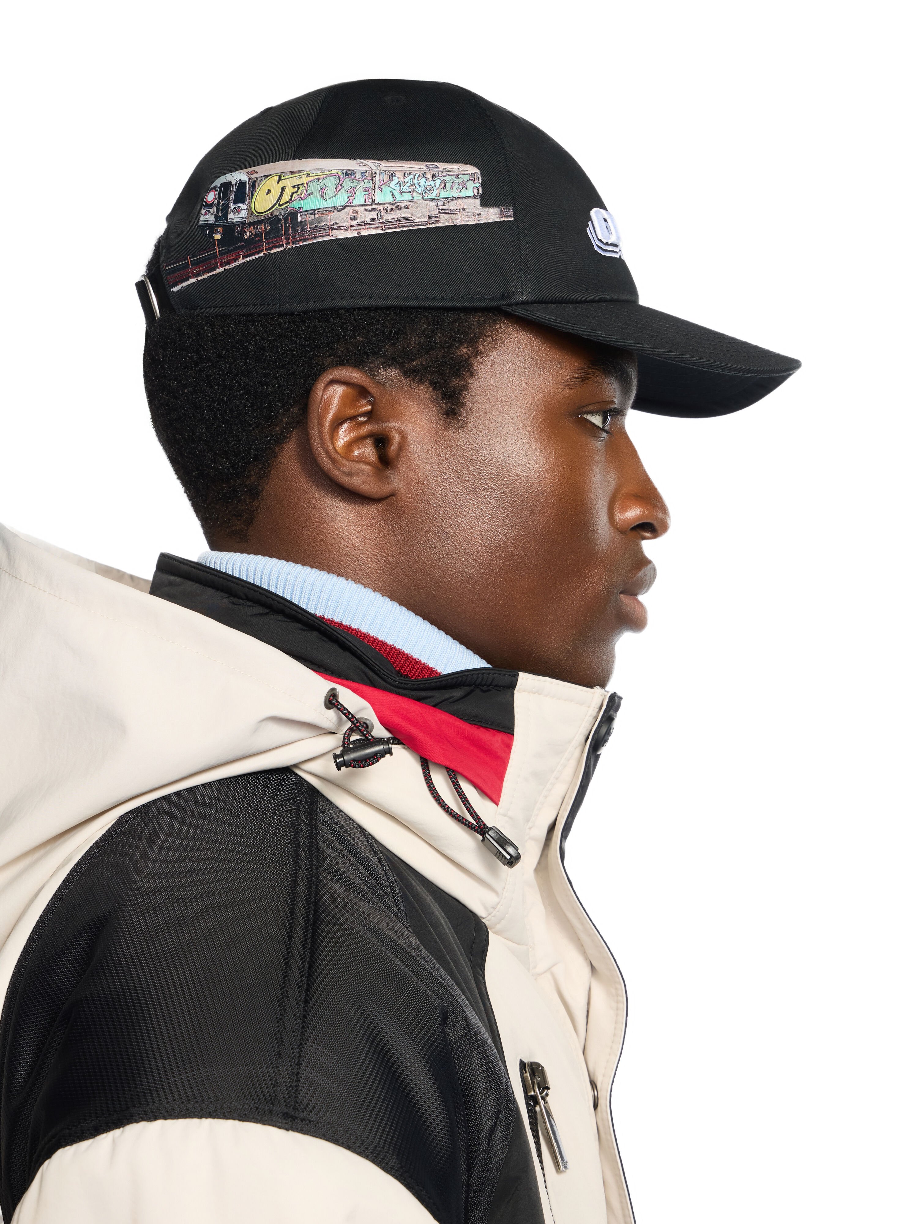 OFF WHITE Off Train Baseball Cap BLACK - MULTICOLOR OMLA04AF25FAB00C