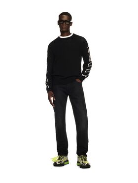 OFF WHITE Jeans Skinny Neri Con Motivo Arrow NERO OMYA18LS25DEN002