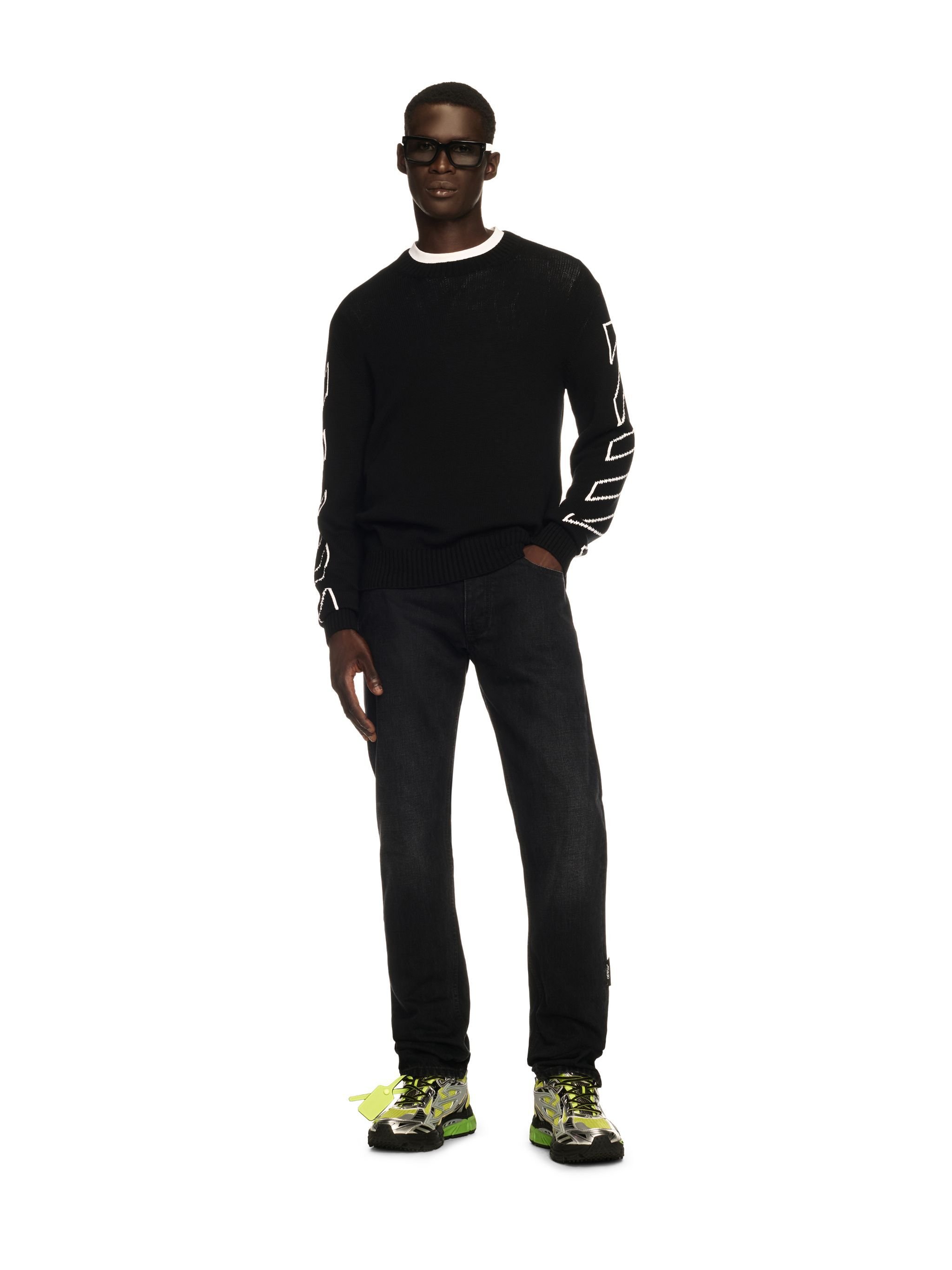 OFF WHITE Black Arrow Skinny Jeans BLACK OMYA18LS25DEN002