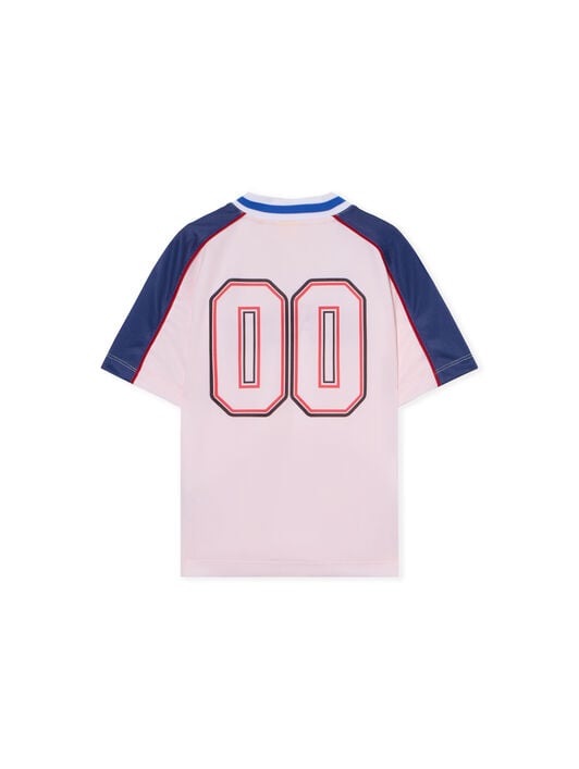 Soccer Track Logo T-Shirt OFF WHITE Soccer Track Logo T-Shirt SOFT PINK - RED OGAA01CF25JER001