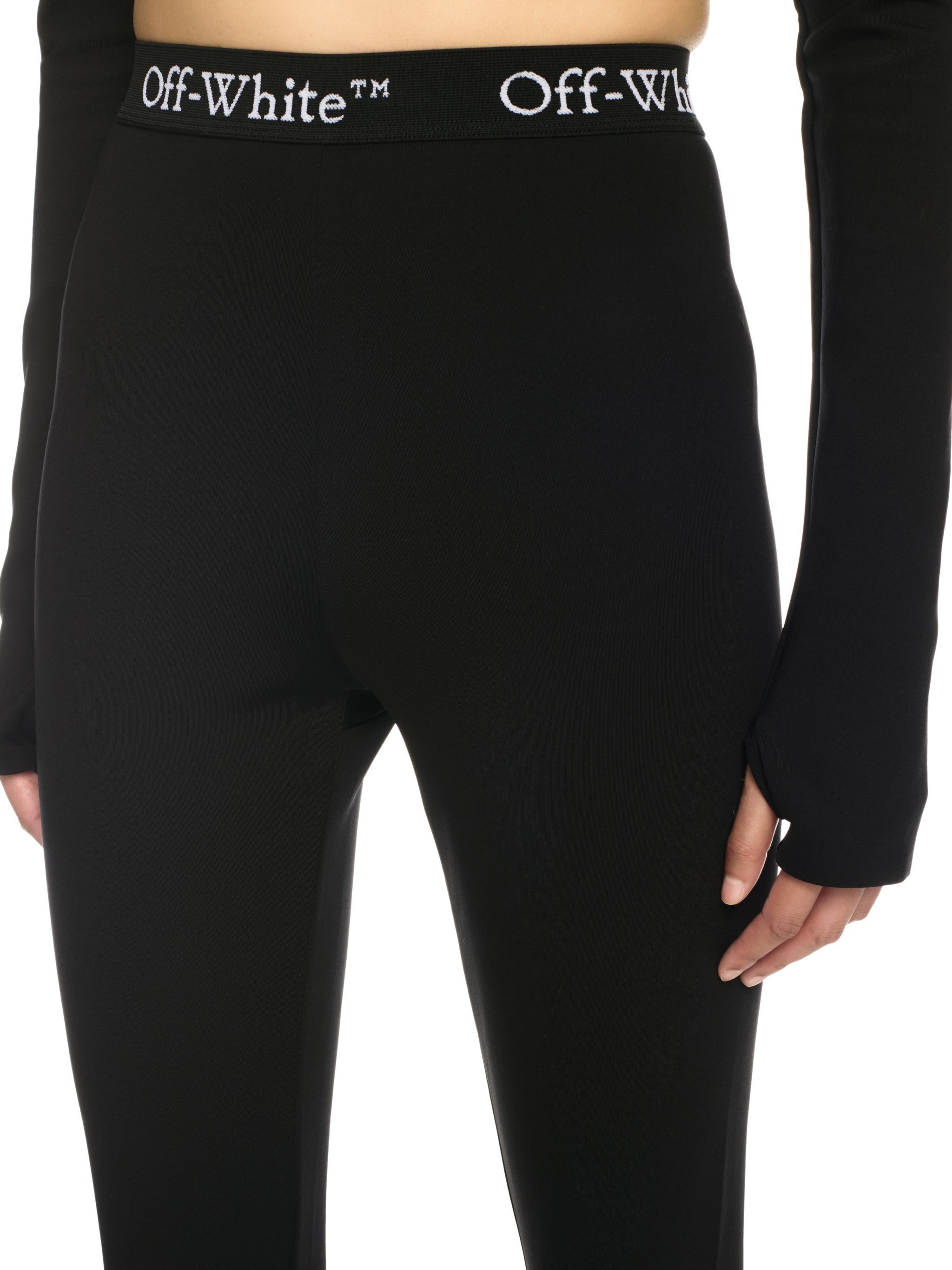 OFF WHITE Leggings Neri Con Banda Logata NERO OWVV003S25JER001