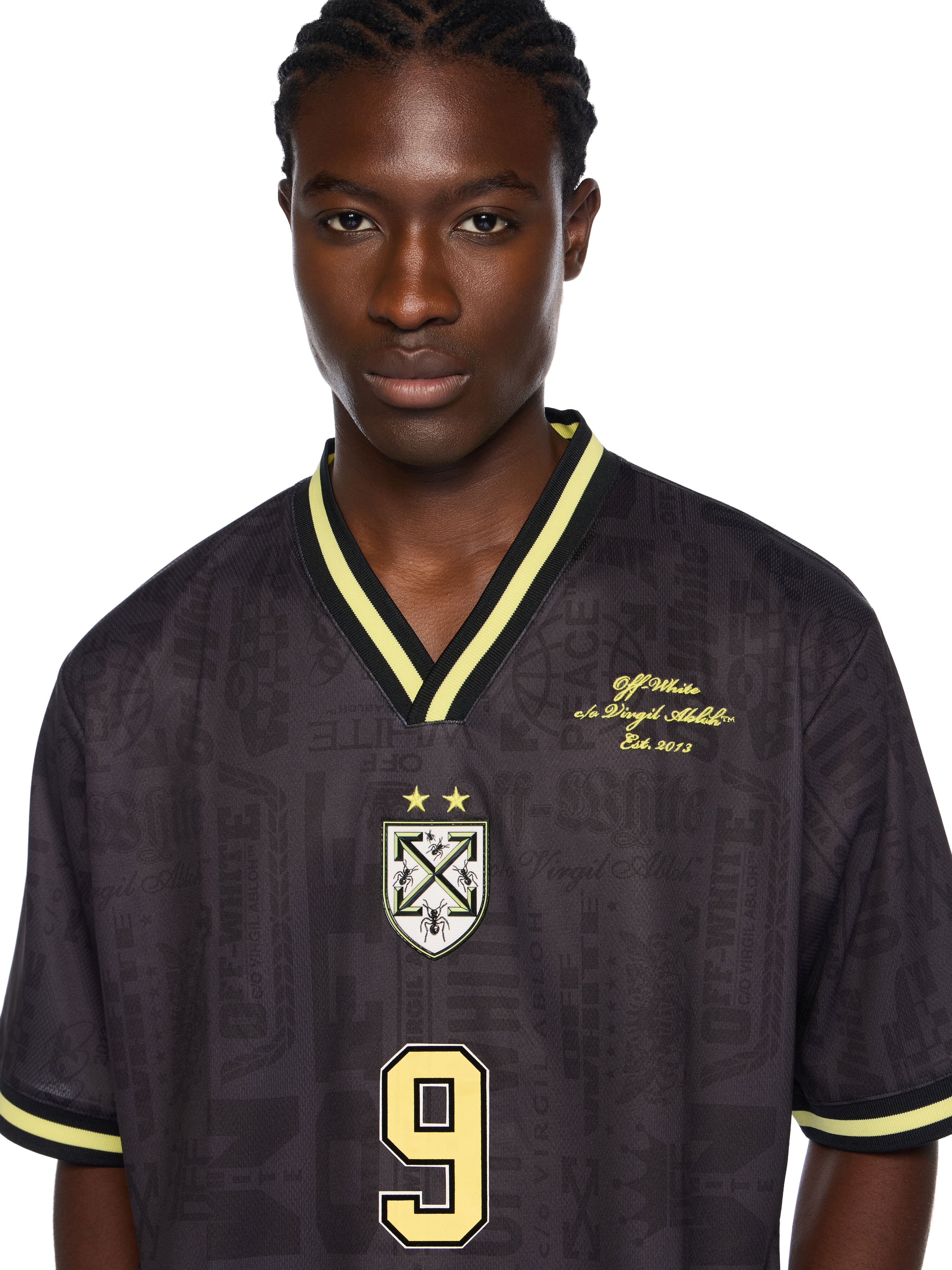 Multilogo Soccer Tee OFF WHITE Multilogo Soccer Tee BLACK - BLACK OMAD00SF25JER002