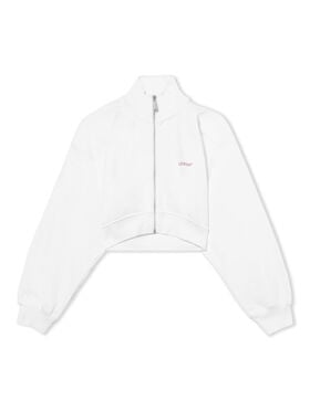 OFF WHITE Water Arrow Crop Zipup WHITE-RED DAHLIA OWBE006F25FLE001