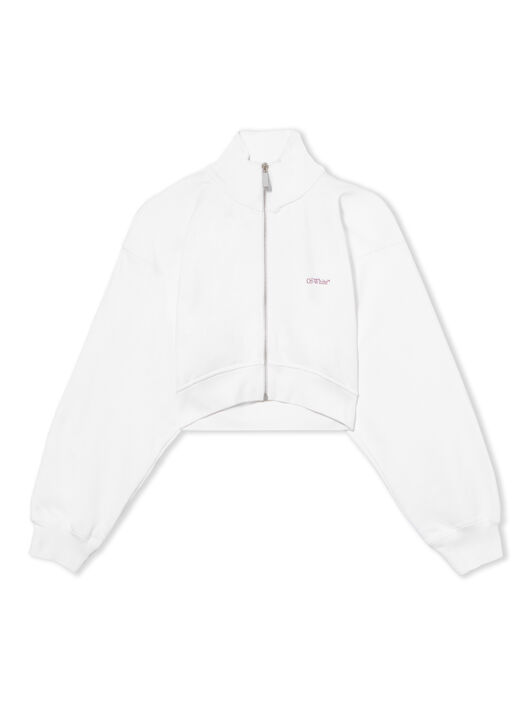 OFF WHITE Water Arrow Crop Zipup WHITE-RED DAHLIA OWBE006F25FLE001