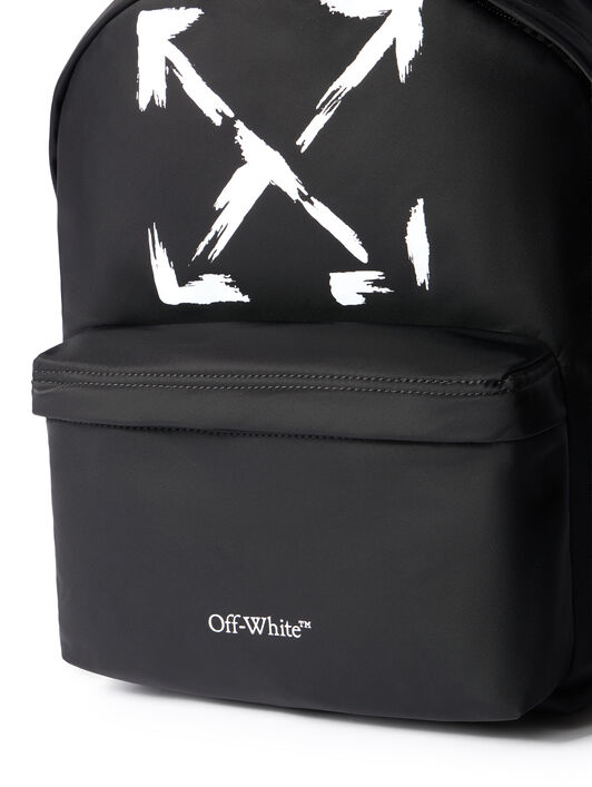 OFF WHITE Arrow Paint Backpack BLACK OBNB001S26FAB001