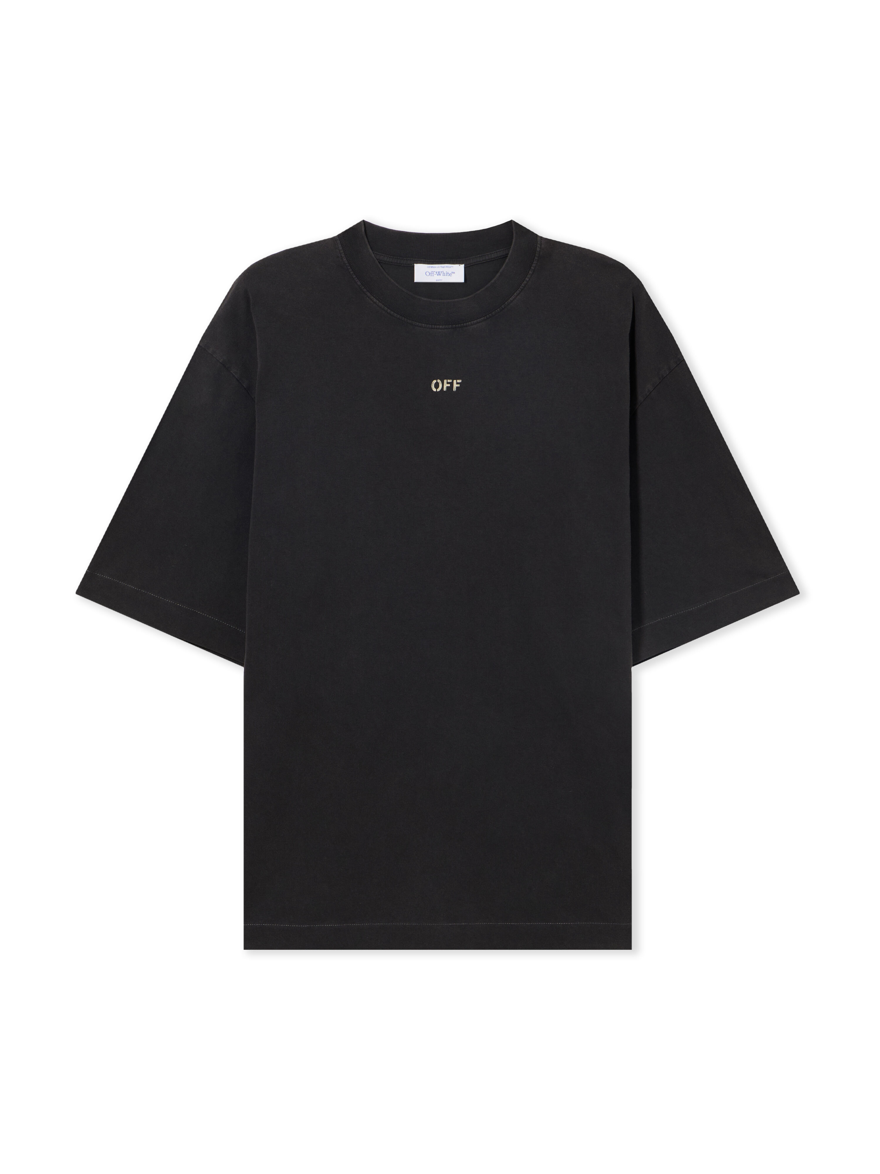 OFF WHITE Martyrdom Arrow Skate  T-Shirt VINTAGE BLACK - CREME BRULÉE OMAA120S25JER00I